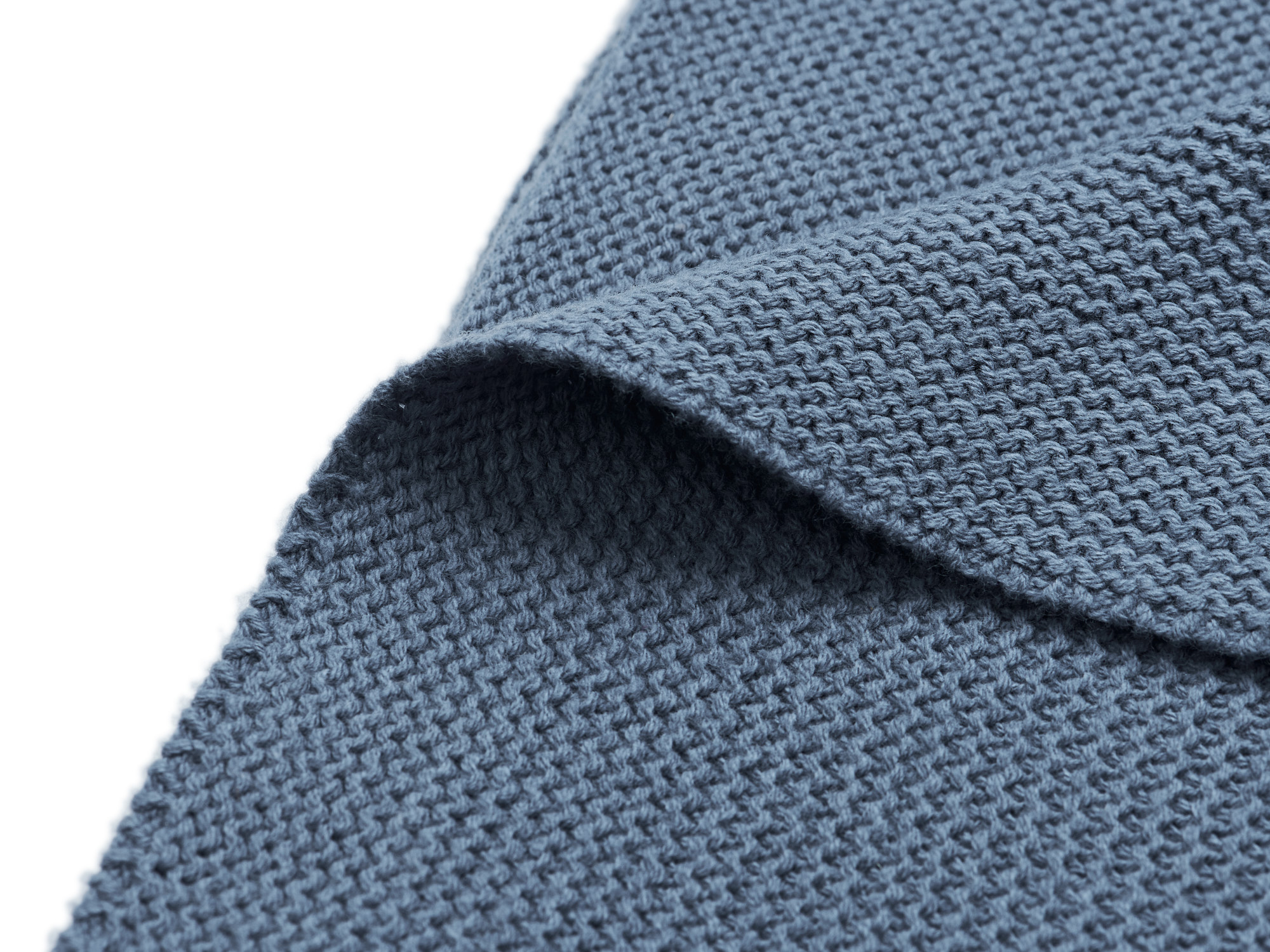 Afbeelding Jollein Deken wieg 75x100cm Basic Knit I Jeans Blue
