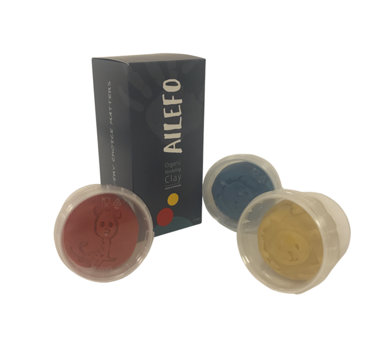 Afbeelding Ailefo Organische boetseerklei I mini primaire kleuren