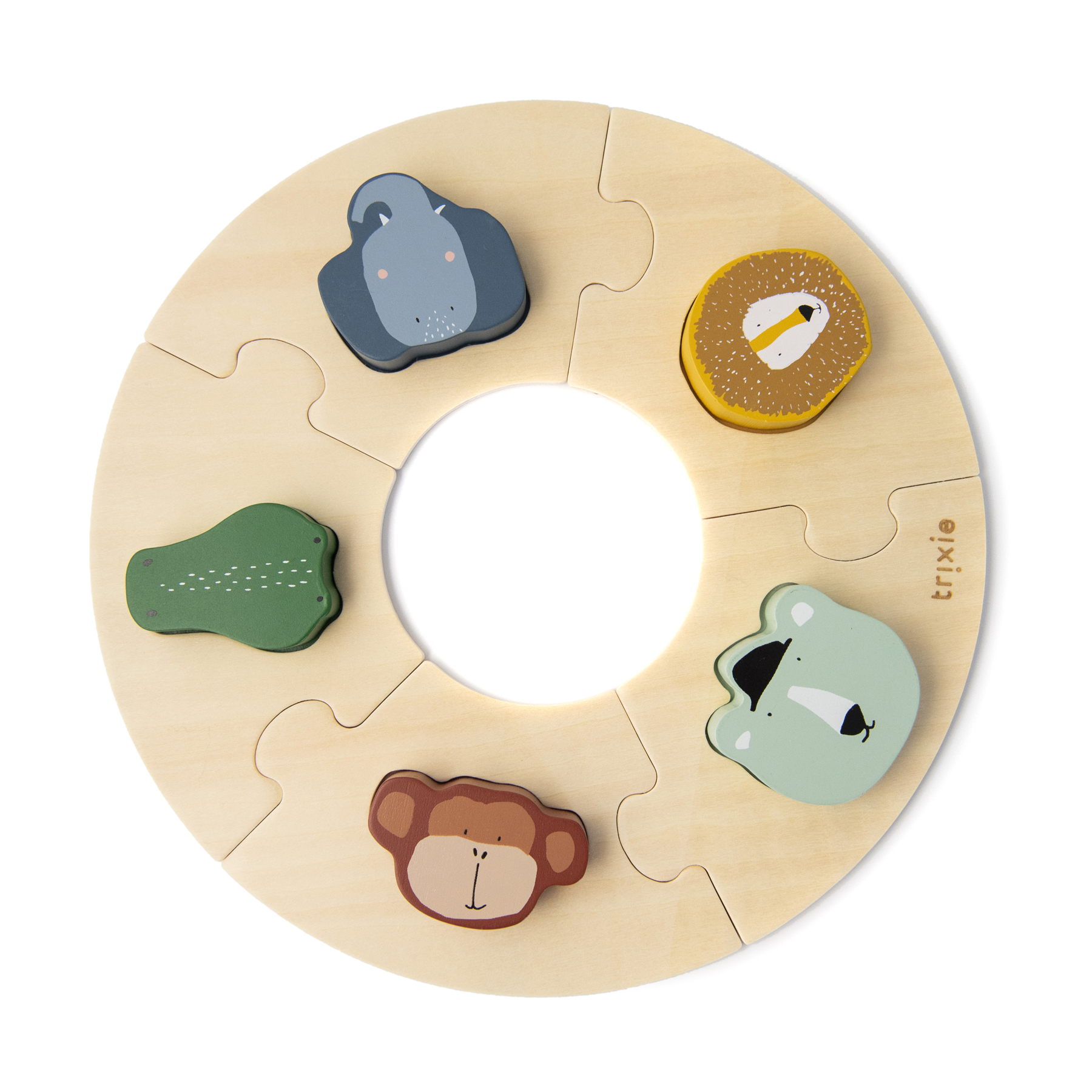 Afbeelding Trixie houten ronde puzzel