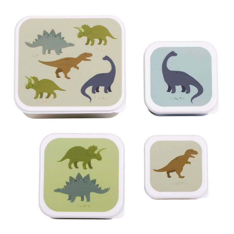 Afbeelding A Little Lovely Company Lunch & Snack box set I Dinosaurussen