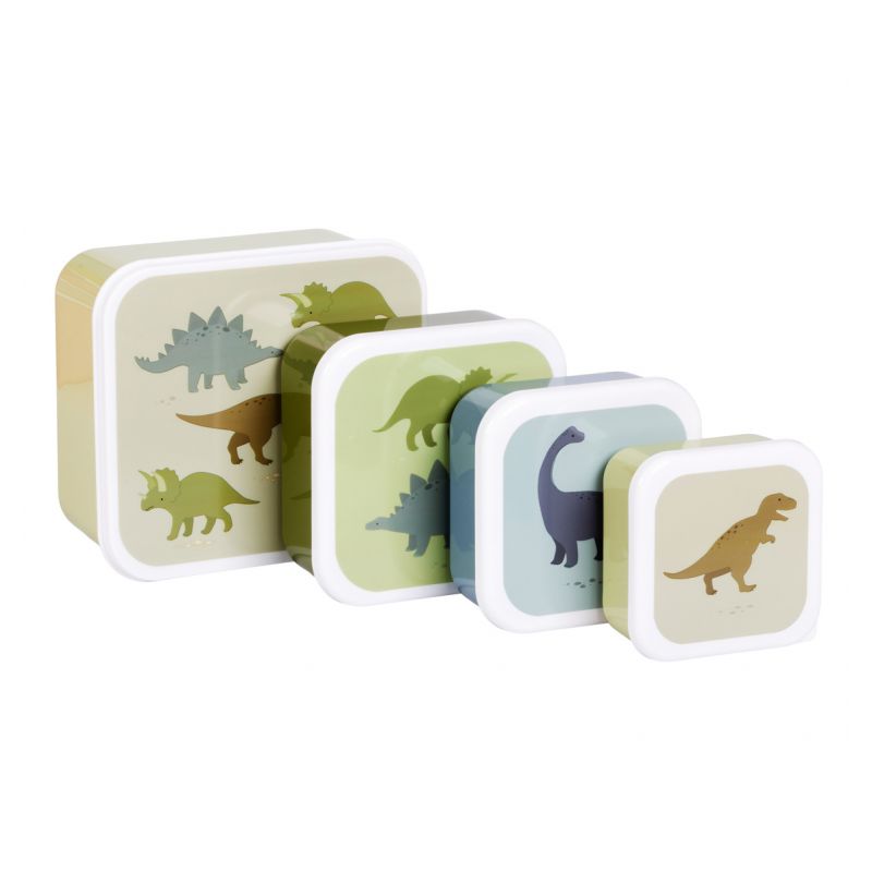 Afbeelding A Little Lovely Company Lunch & Snack box set I Dinosaurussen