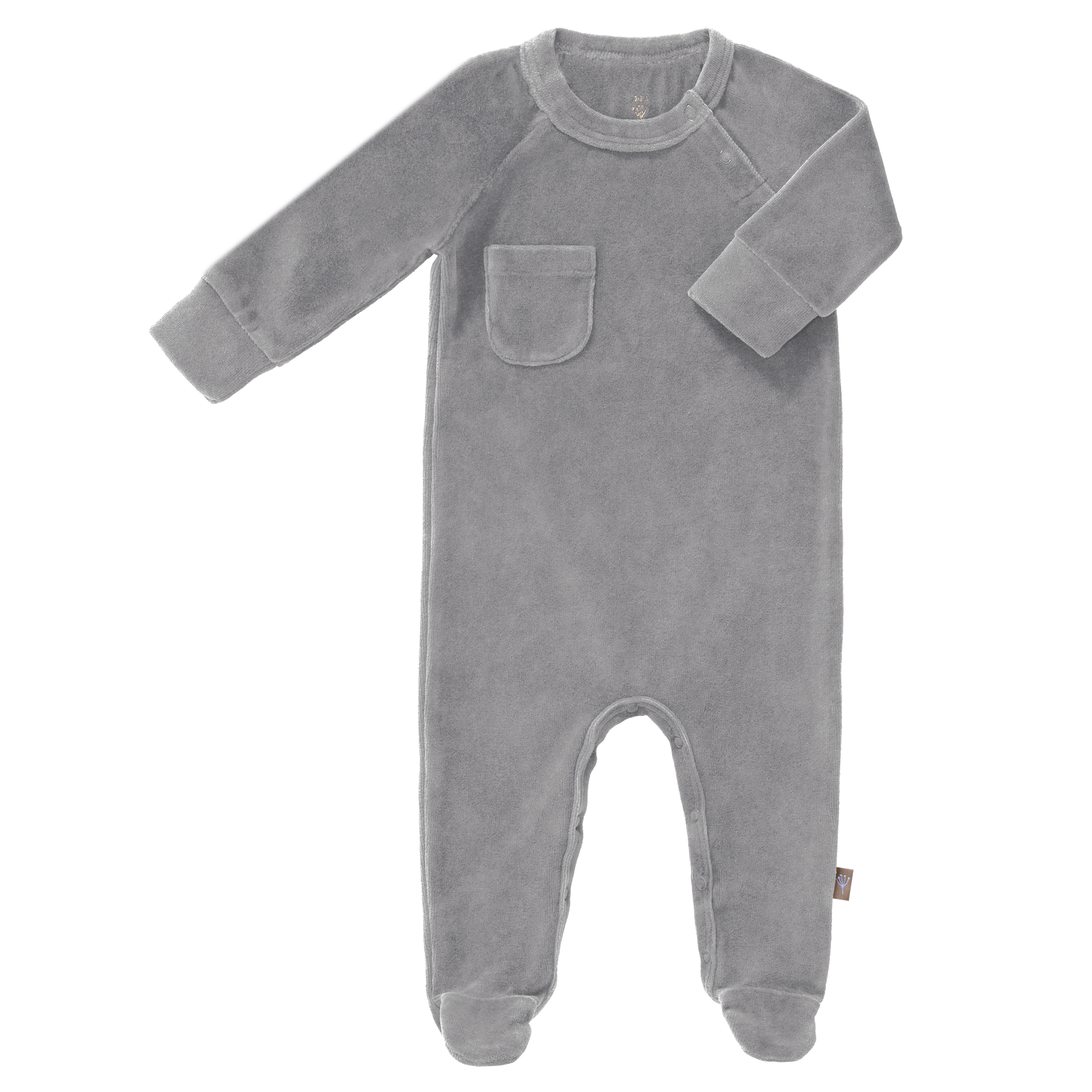Afbeelding Fresk Pyjama velours met voet I Paloma grey