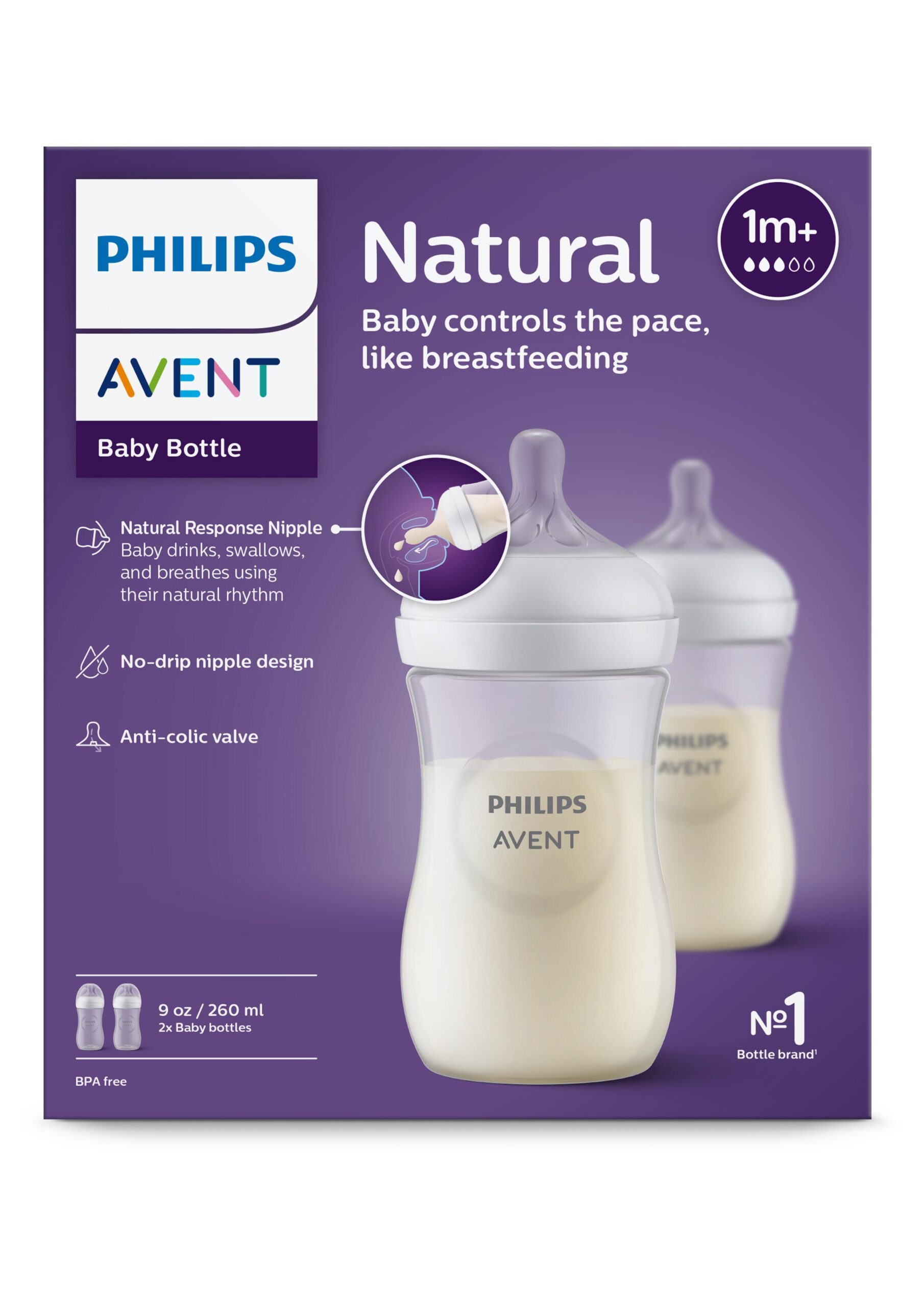 Afbeelding Avent Natural 3.0 zuigfles I DUO I 260ml